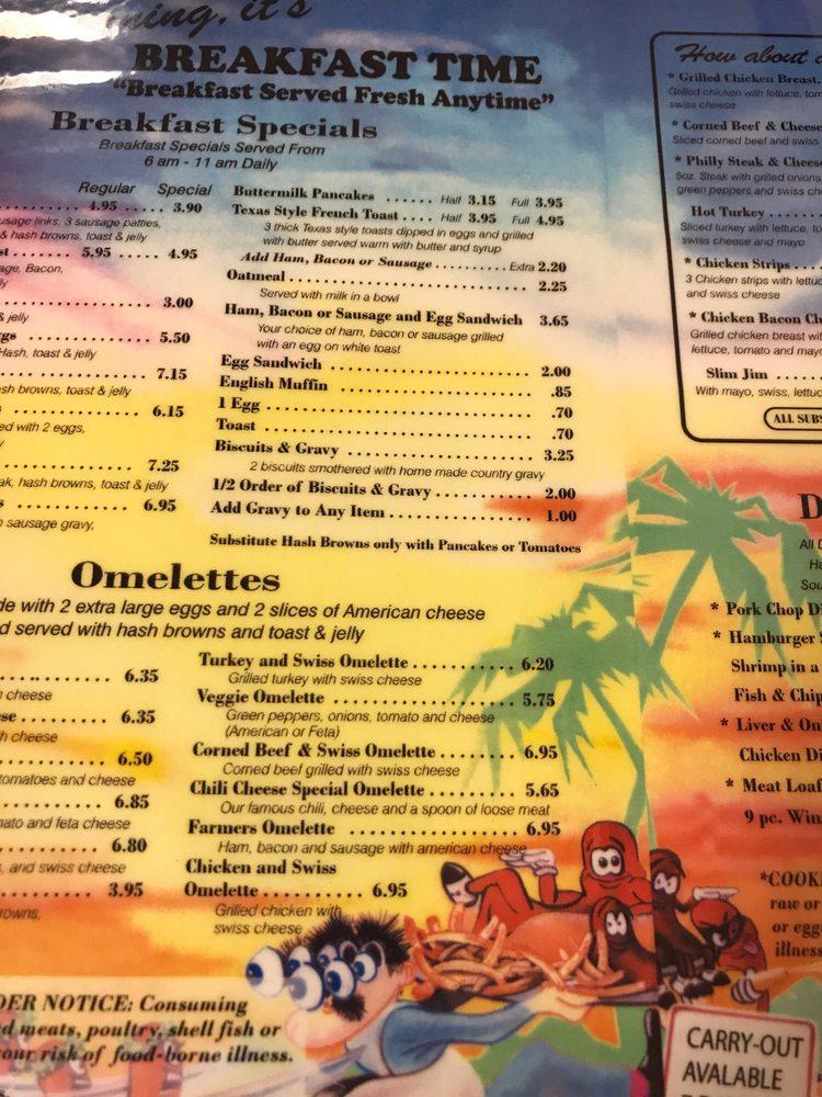 Menu at Heritage Coney Island restaurant, Taylor