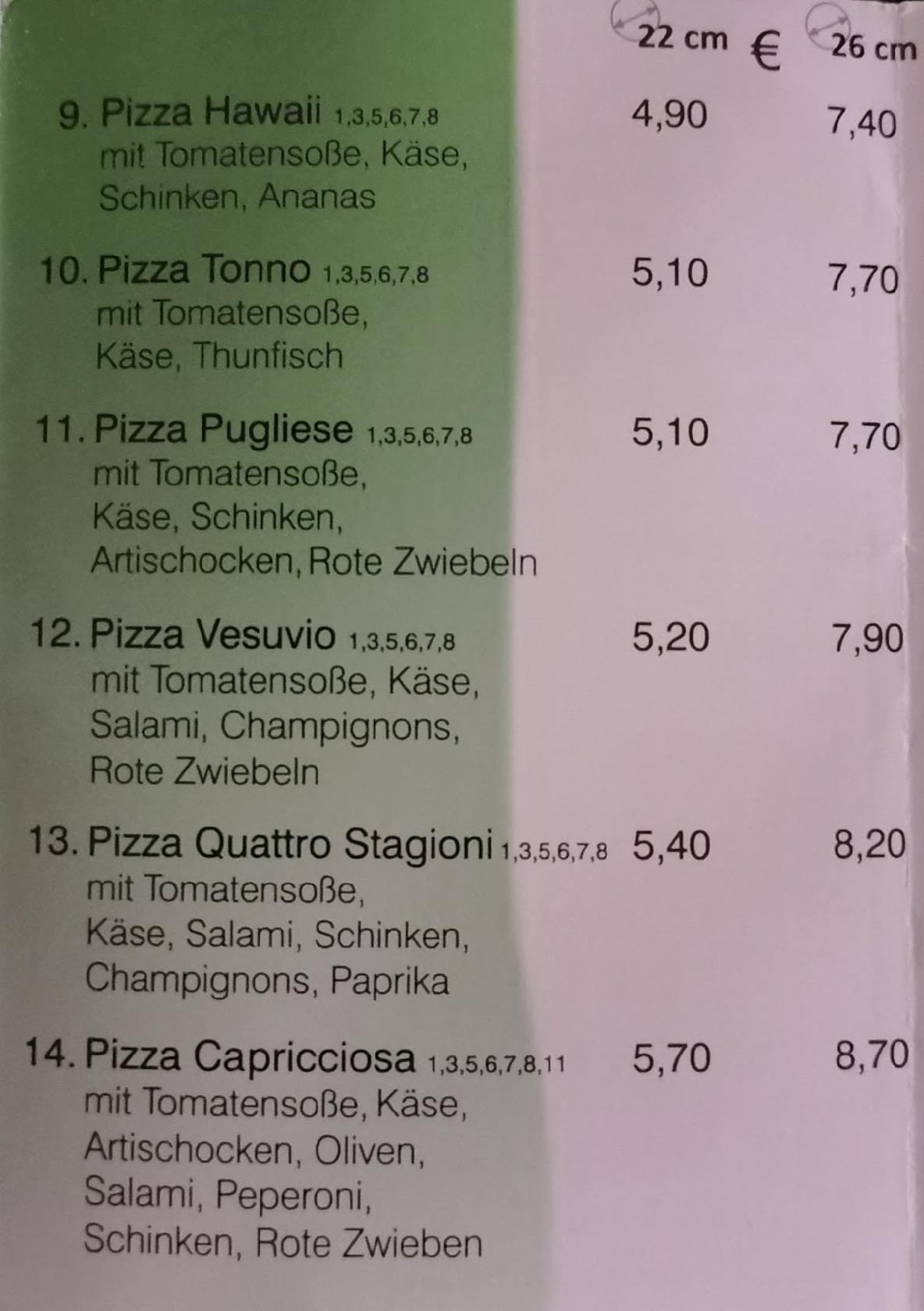 Speisekarte von Pizza Haus Köthen, Köthen (Anhalt)