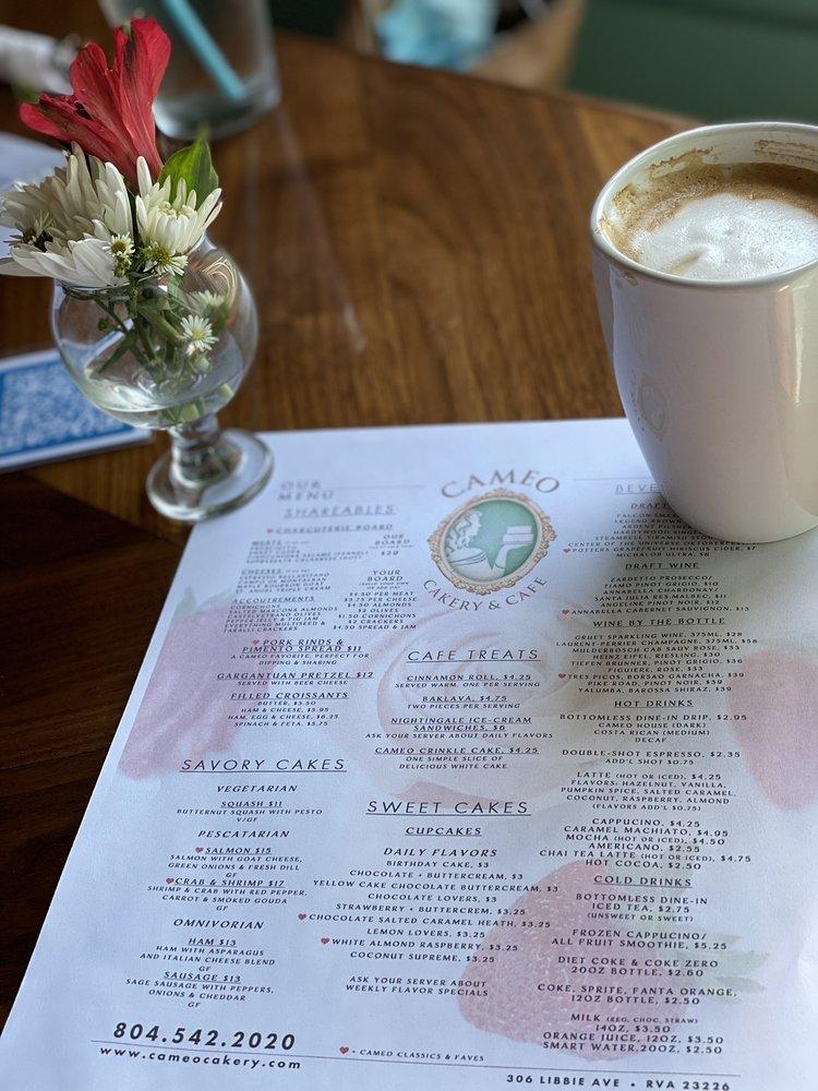 Menu at Cameo Cakery And Cafe, Richmond