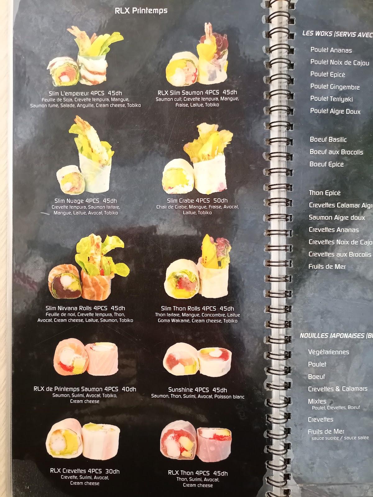 Menu de Sushi Box