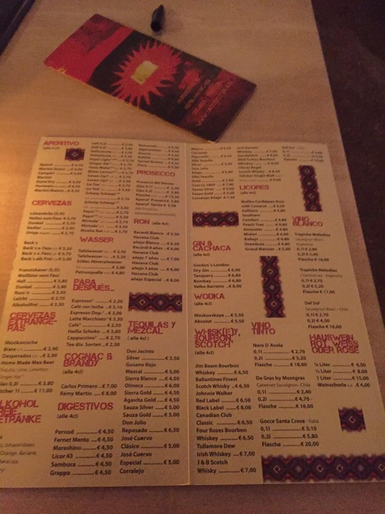 Speisekarte von Tacos y Tequila restaurant, München
