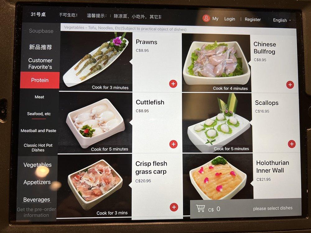Carta del restaurante Haidilao Hot Pot Markham, Markham