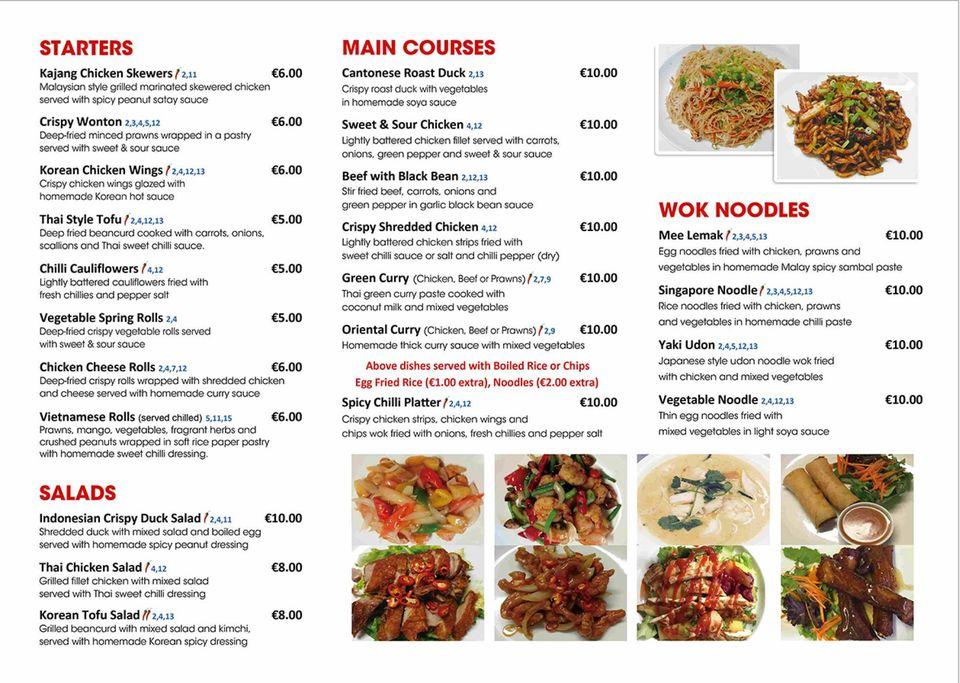 Menu At You Me Asian Fusion Restaurant Sligo Sligo