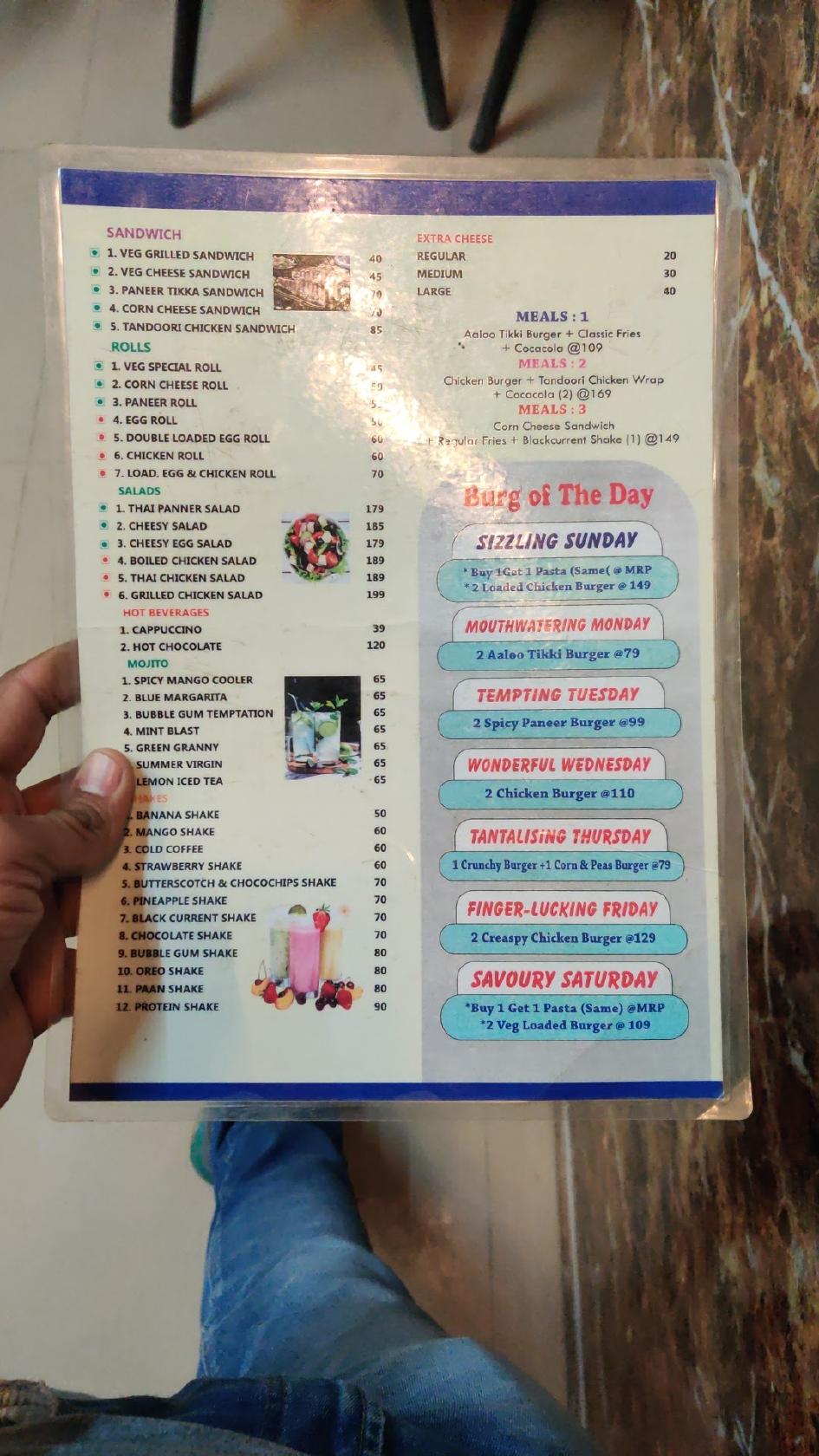 Hunger Street menu