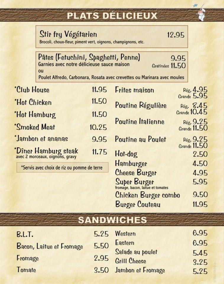 Menu at La Source Restaurant, Charlo