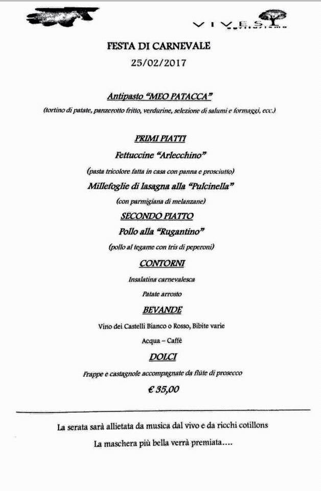 Menu di Vives Agriturismo 