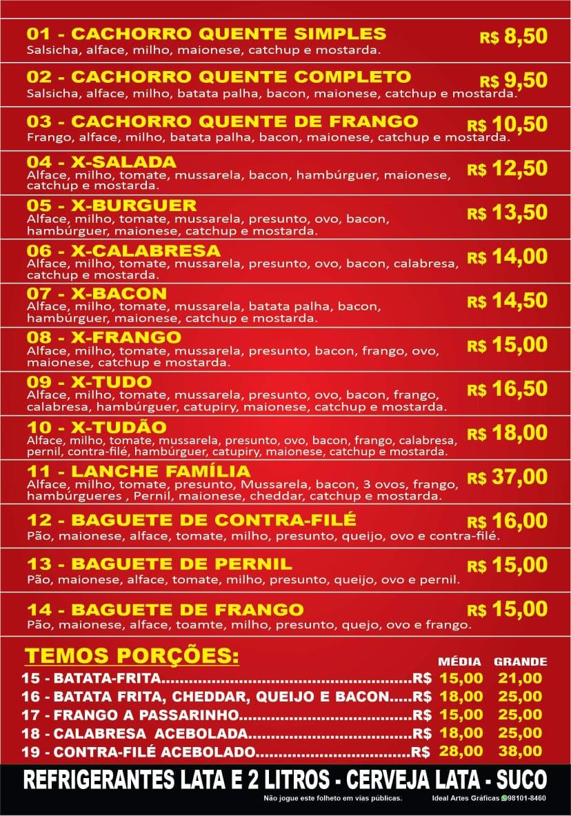 Ivan lanches cardápio