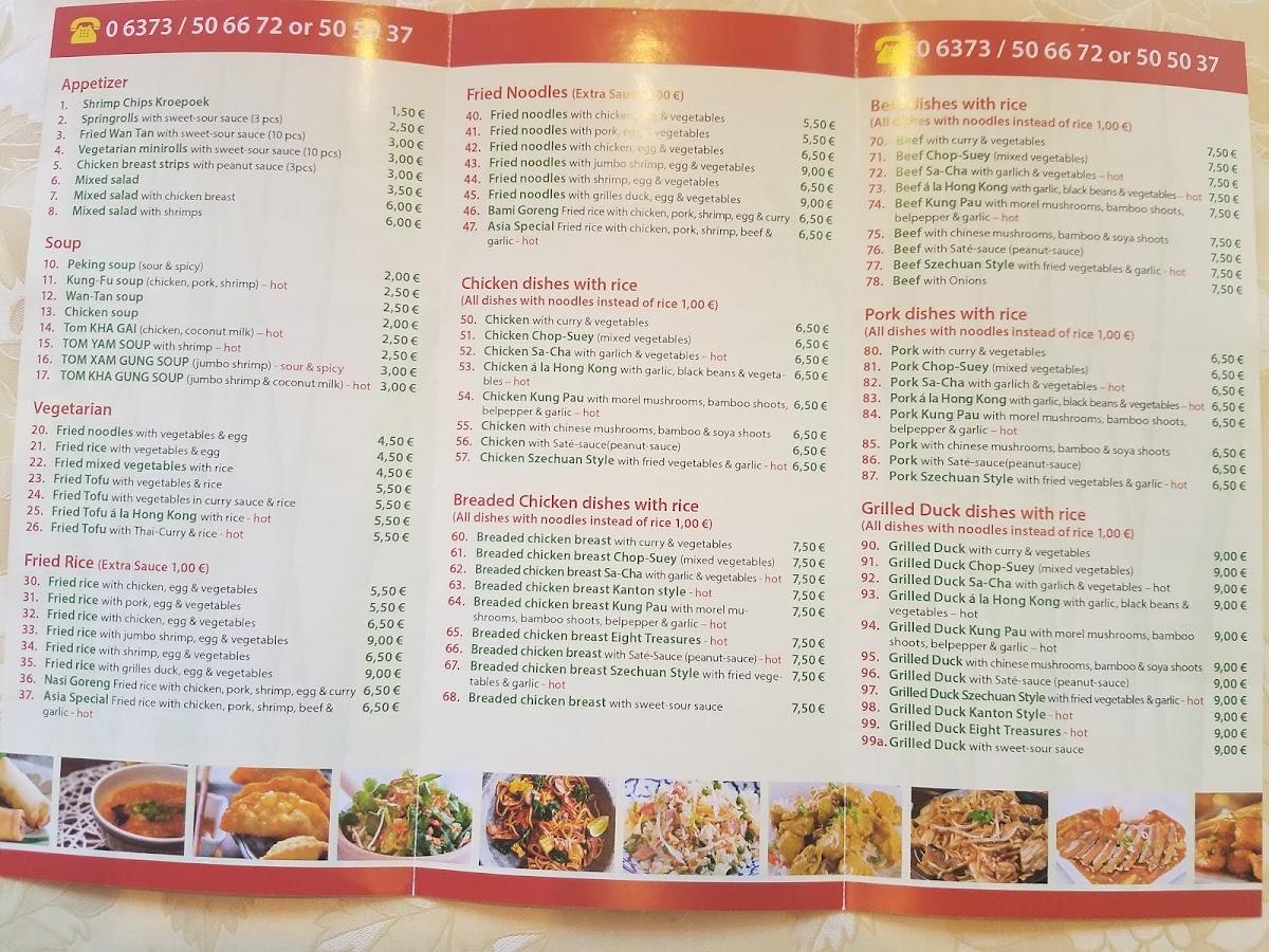 Speisekarte von Asia Bistro restaurant, SchönenbergKübelberg
