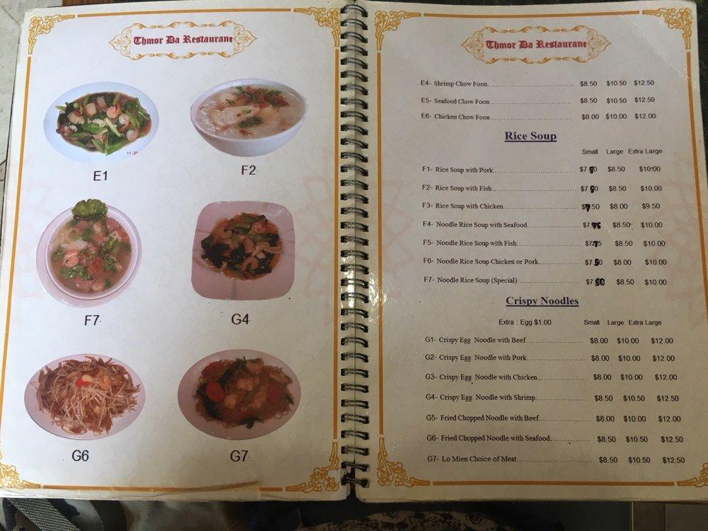 Menu at THMOR DA Restaurant, Revere