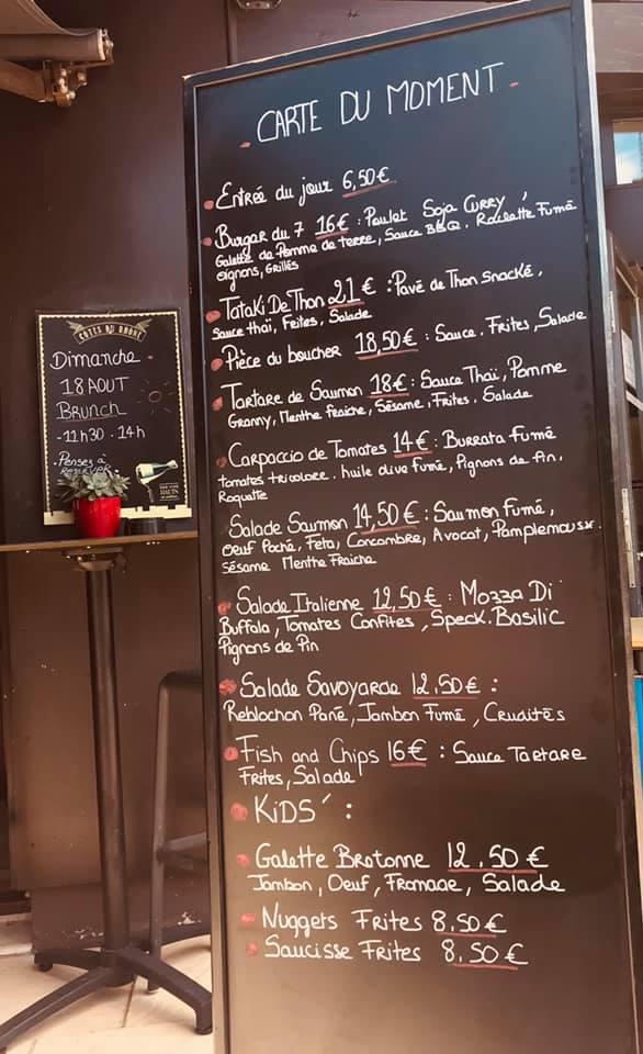 Menu at Le 7 - Café Restaurant, Annecy