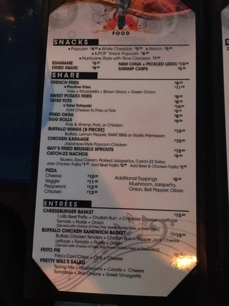 Menu at Glitter Karaoke pub & bar, Houston, Milam St