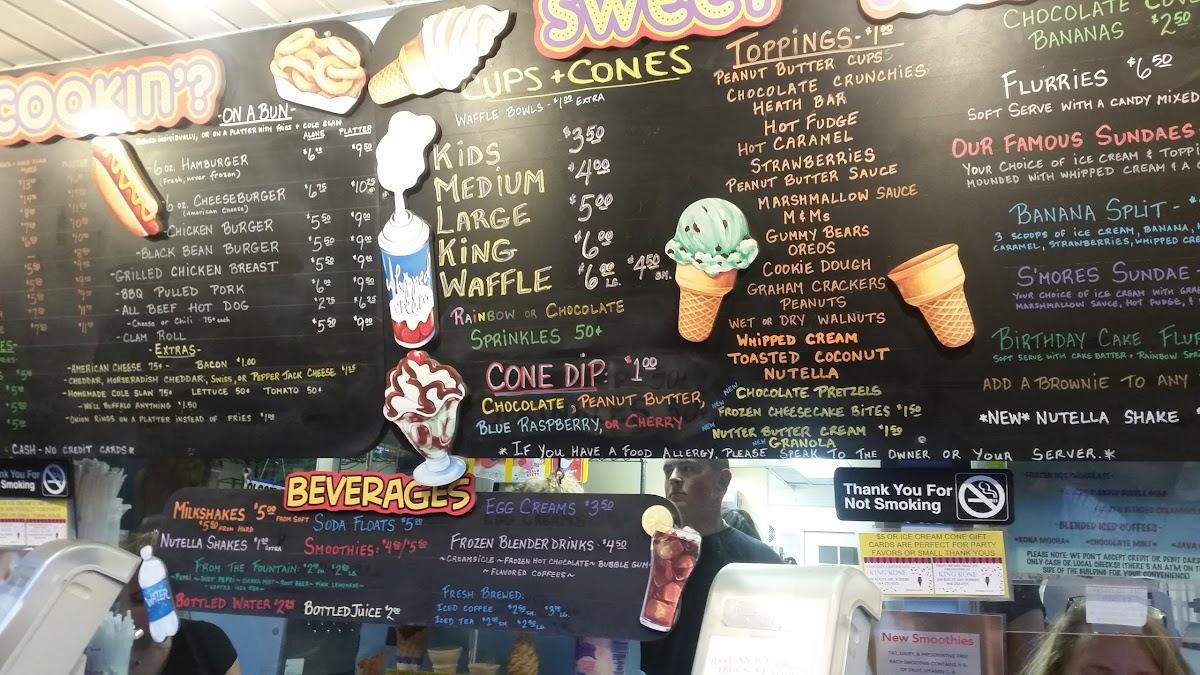 Menu at King Kone fast food, Katonah, 109 NY100