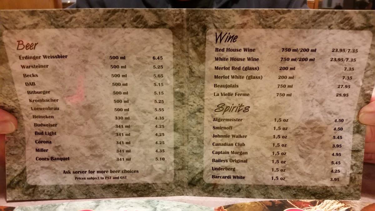 Menu at Ralph's German Restaurant And Café, Winkler