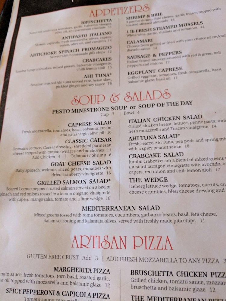 Menu at Tuscan Tavern & Grill steakhouse, Lake Geneva