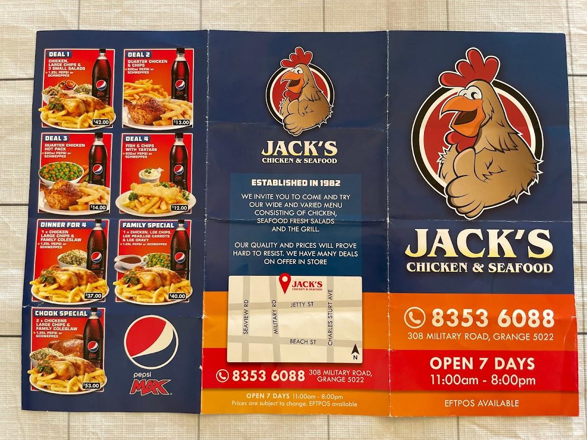 Menu at Jack's Chicken & Seafood fast food, Grange