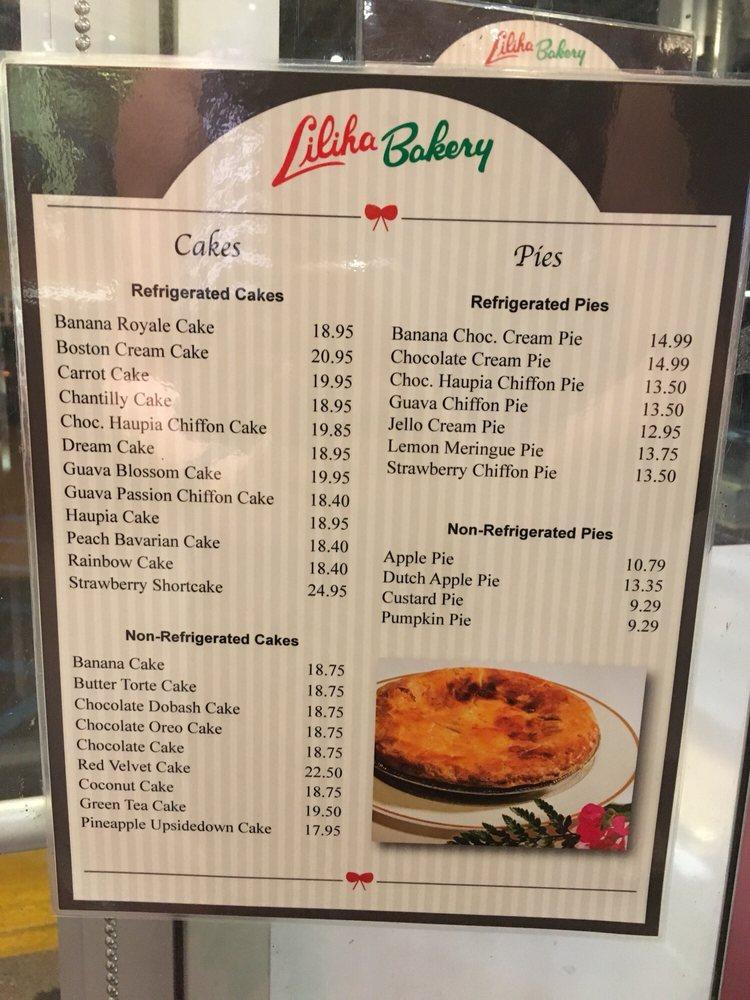 Menu At Liliha Bakery Honolulu 515 N Kuakini St