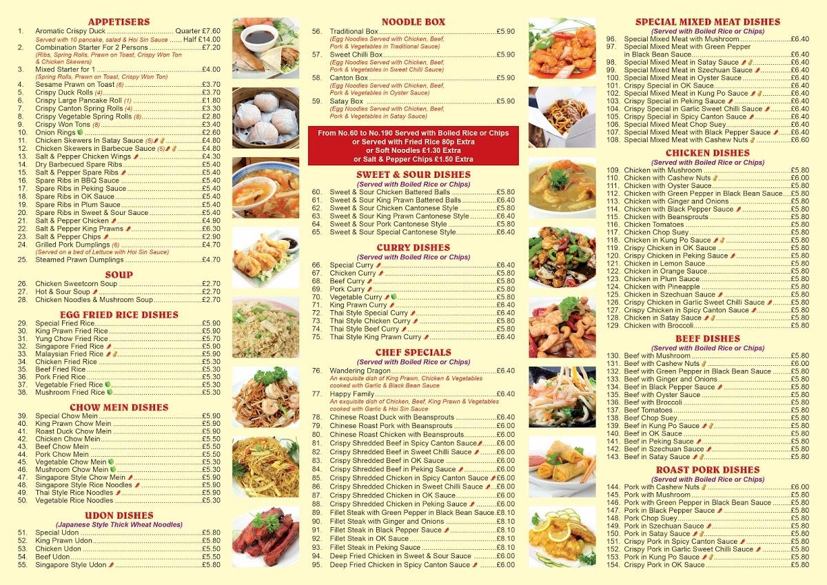 Menu at Lucky Dragon fast food, Normanton, 142 Castleford Rd