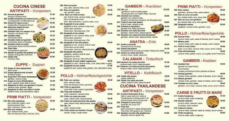 Menu di Ristorante Ms.Lin 