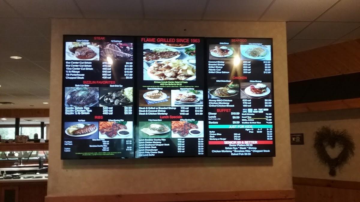 Menu at Bonanza steakhouse, New Columbia, 300 Commerce Park Dr