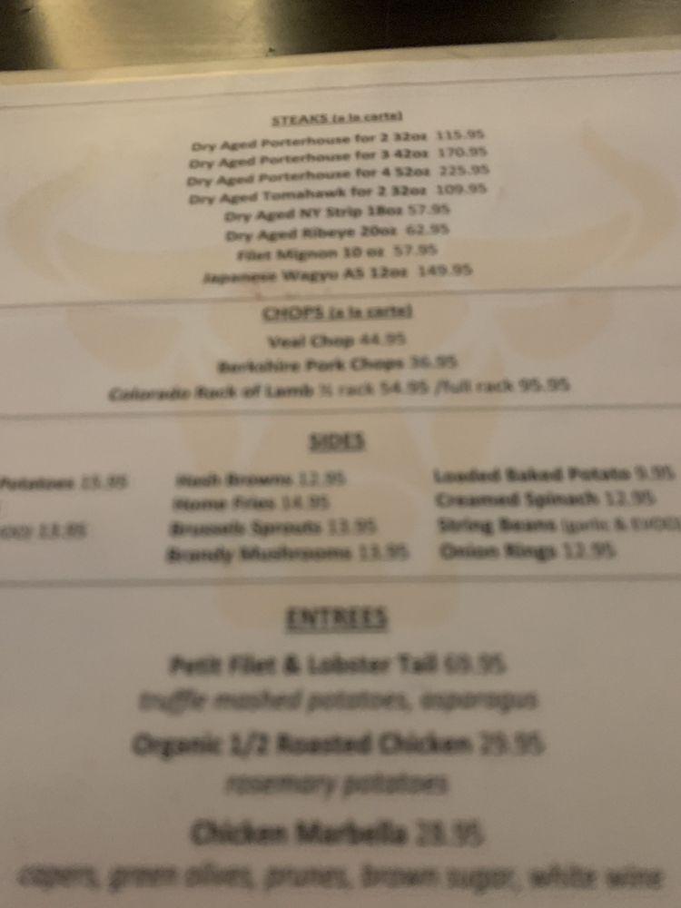 Carta de Hudson Prime Steakhouse, Irvington
