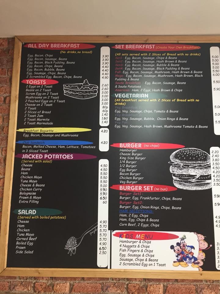Menu at Maylands Cafe, Hemel Hempstead