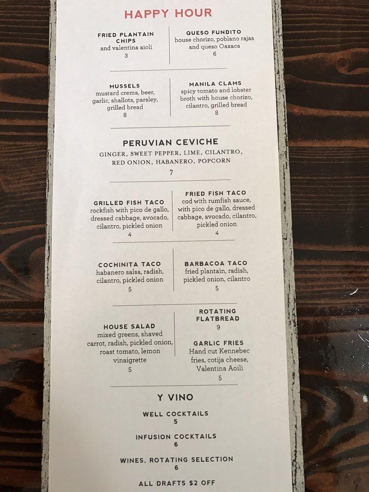 Menu at Rumfish y Vino pub & bar, Ventura