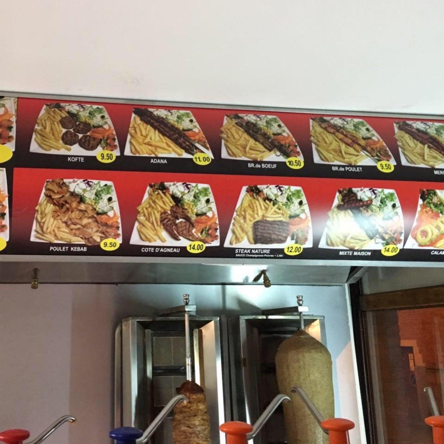 Menu at Kebab Grill, Mouscron