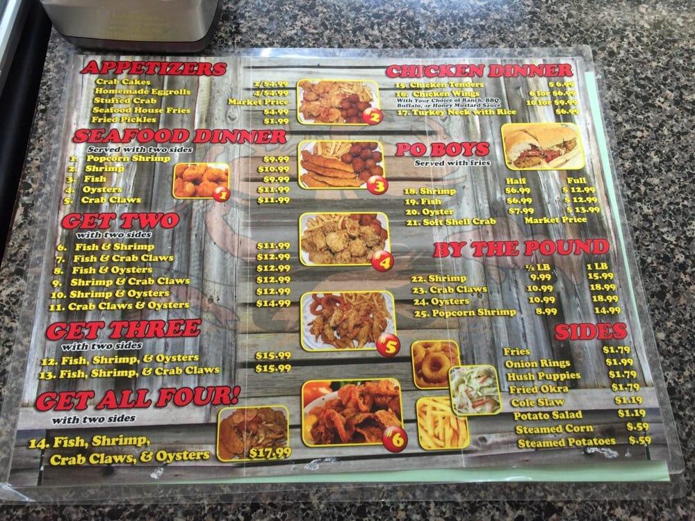 Menu at The Seafood House restaurant, Mobile