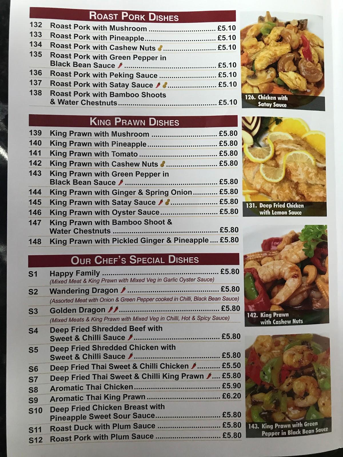 Menu at Lotus House restaurant, Worcester