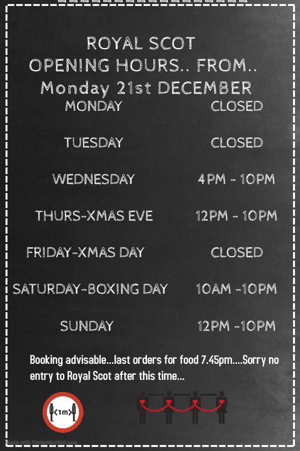 Menu at Royal Scot pub & bar, Carlisle, Langrigg Rd