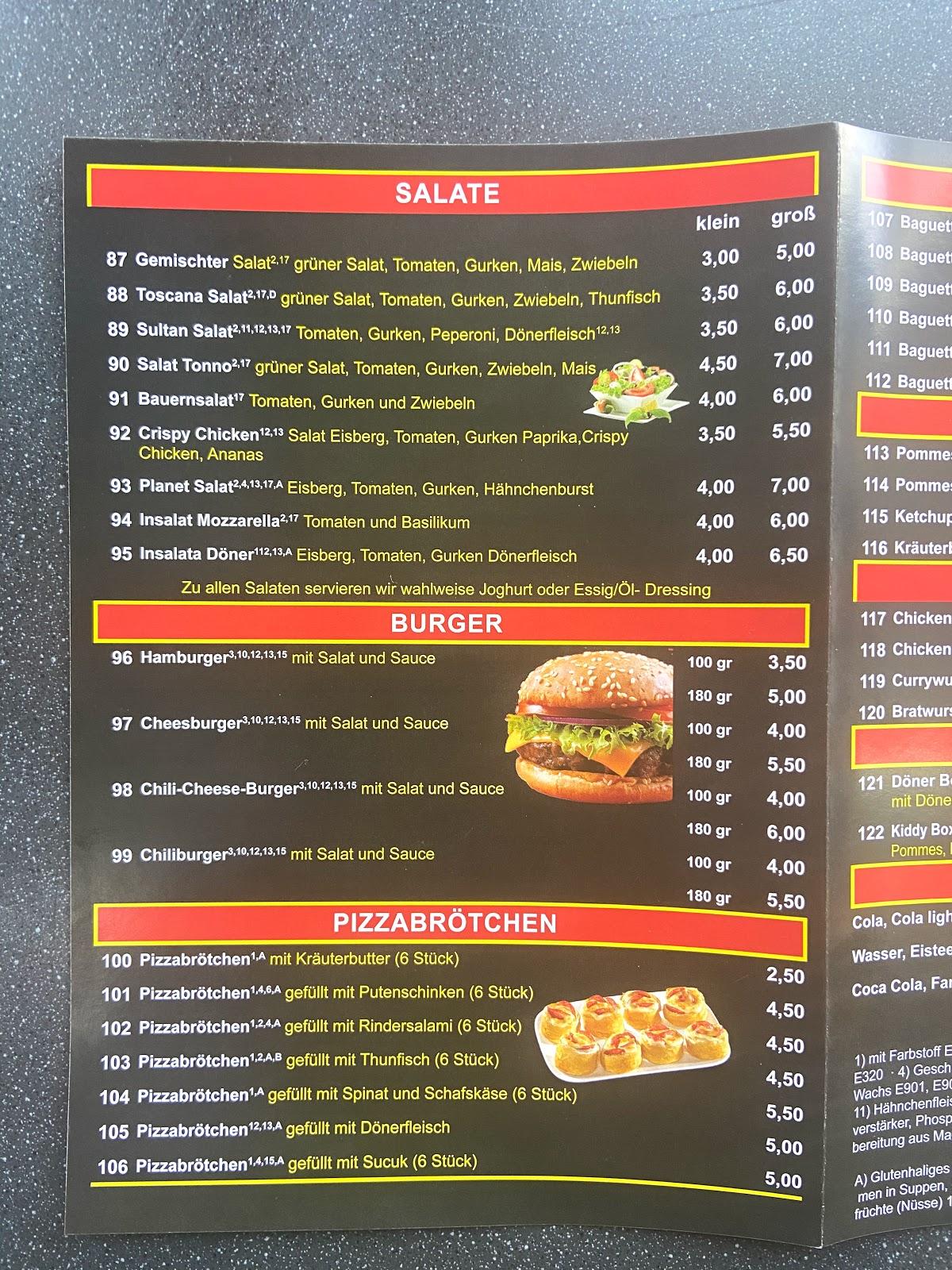 Speisekarte von Döner Planet Gevelsberg restaurant, Gevelsberg