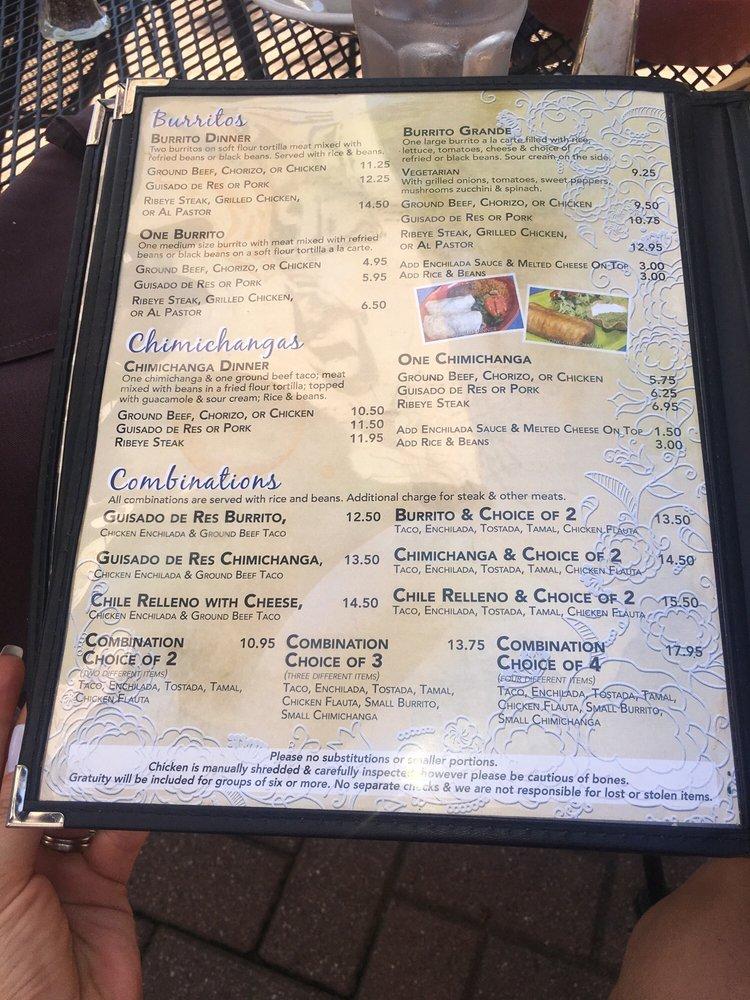 Menu at Javier's Sabor Mexicano & Agave Bar, Arlington Heights