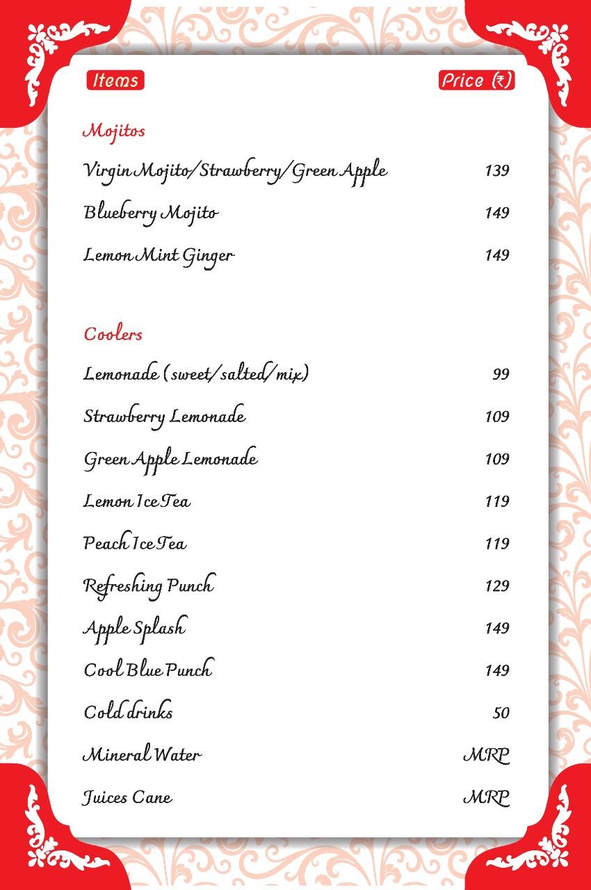 Journey Restro Cafe -Nainital Rd ( The Lake Hill ) menu