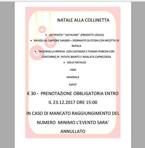 Menu di Ristorante la Collinetta di Mancini Mario 
