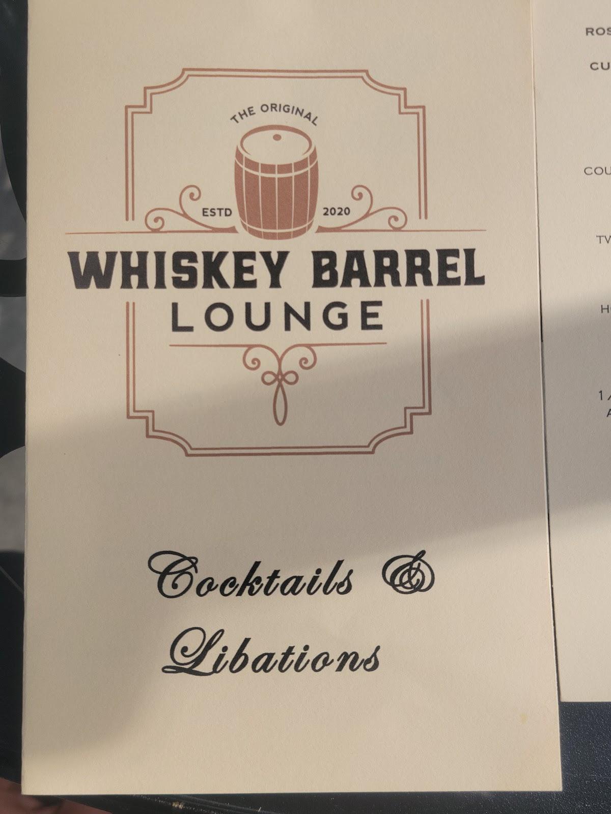 Whiskey Barrel Lounge in Happy Valley Restaurant menu and reviews