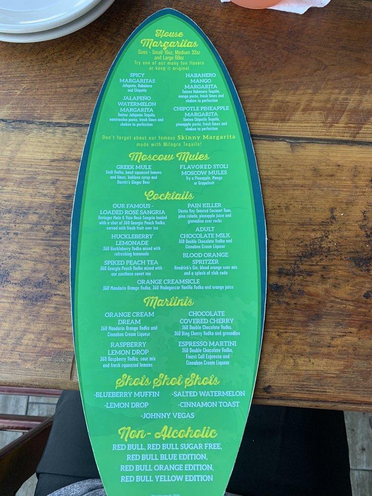 Menu at Marguerita Grill pub & bar, Homosassa, W Halls River Rd