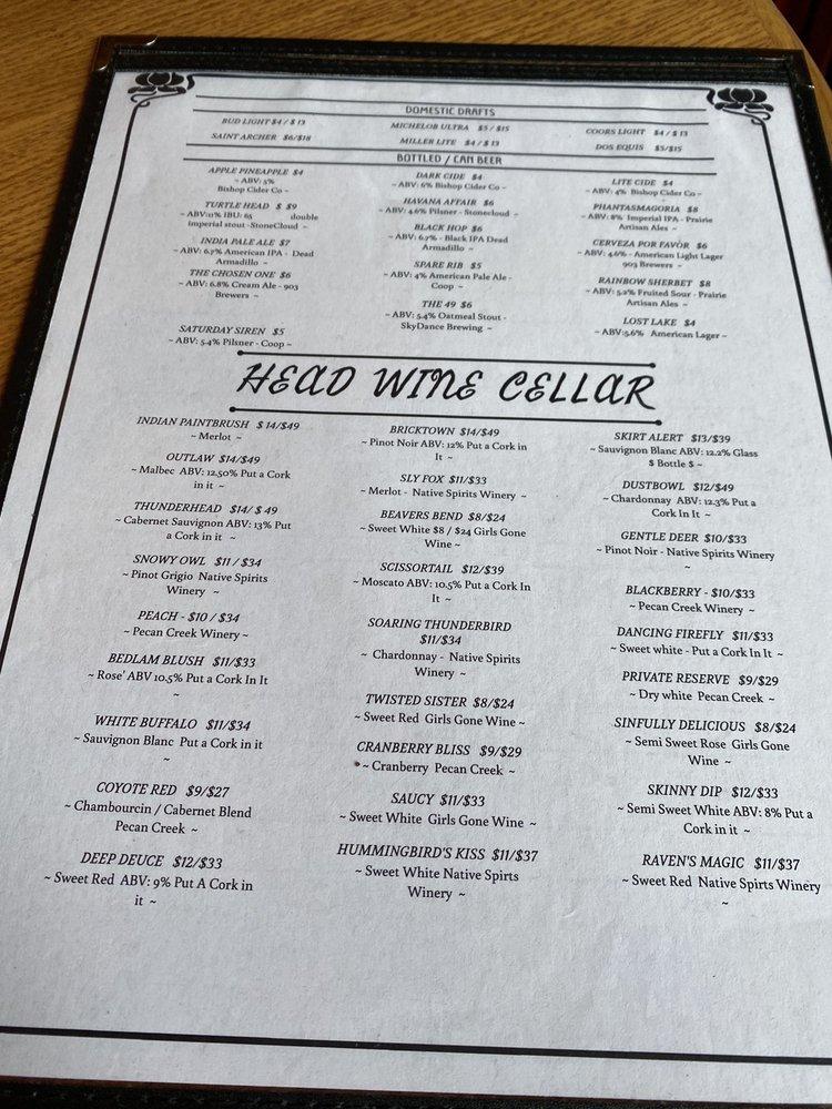 Menu at Grateful Head Pizza Oven & Tap Room pizzeria, Broken Bow