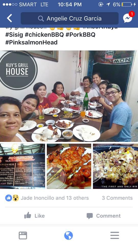 Menu at Kuy's grill house pub & bar, Parañaque