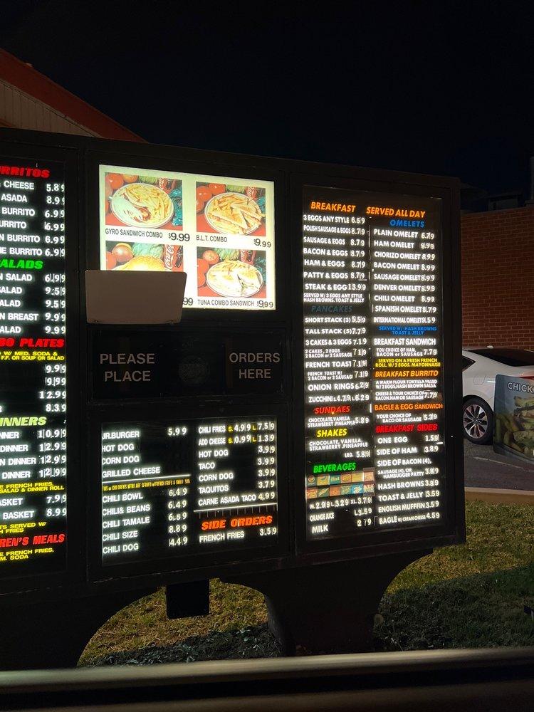 Menu at Burgers restaurant, Gardena