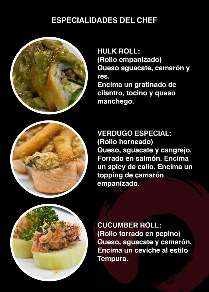 Carta del restaurante TEMPURA Sushi & Deli, Ensenada