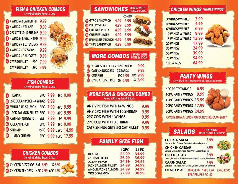 Menu at Belleville Fish & Chicken restaurant, Belleville, 3 Wade Square