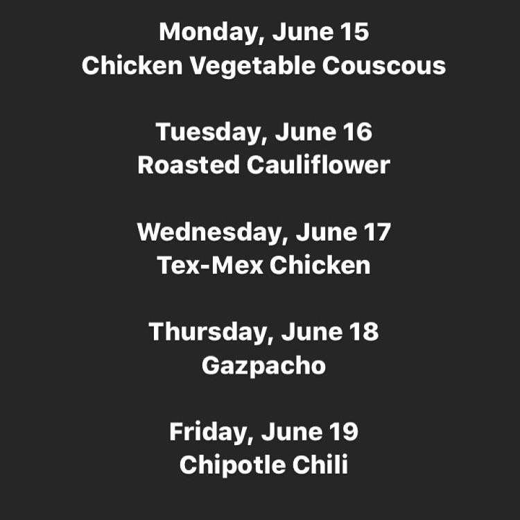 Menu at Parker’s Pantry restaurant, Columbus