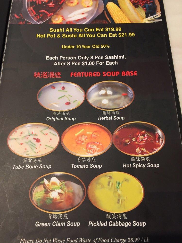 Menu at Homey Hot Pot restaurant, Bloomington