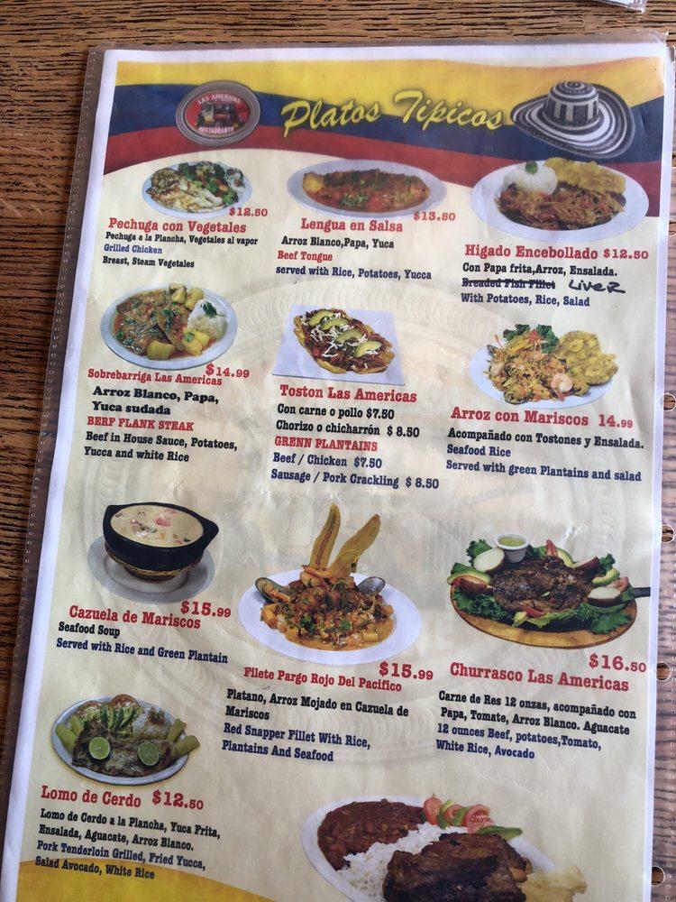 Menu at Las Americas Restaurant and Bakery, Charlotte, Pineville-Matthews  Rd #1000