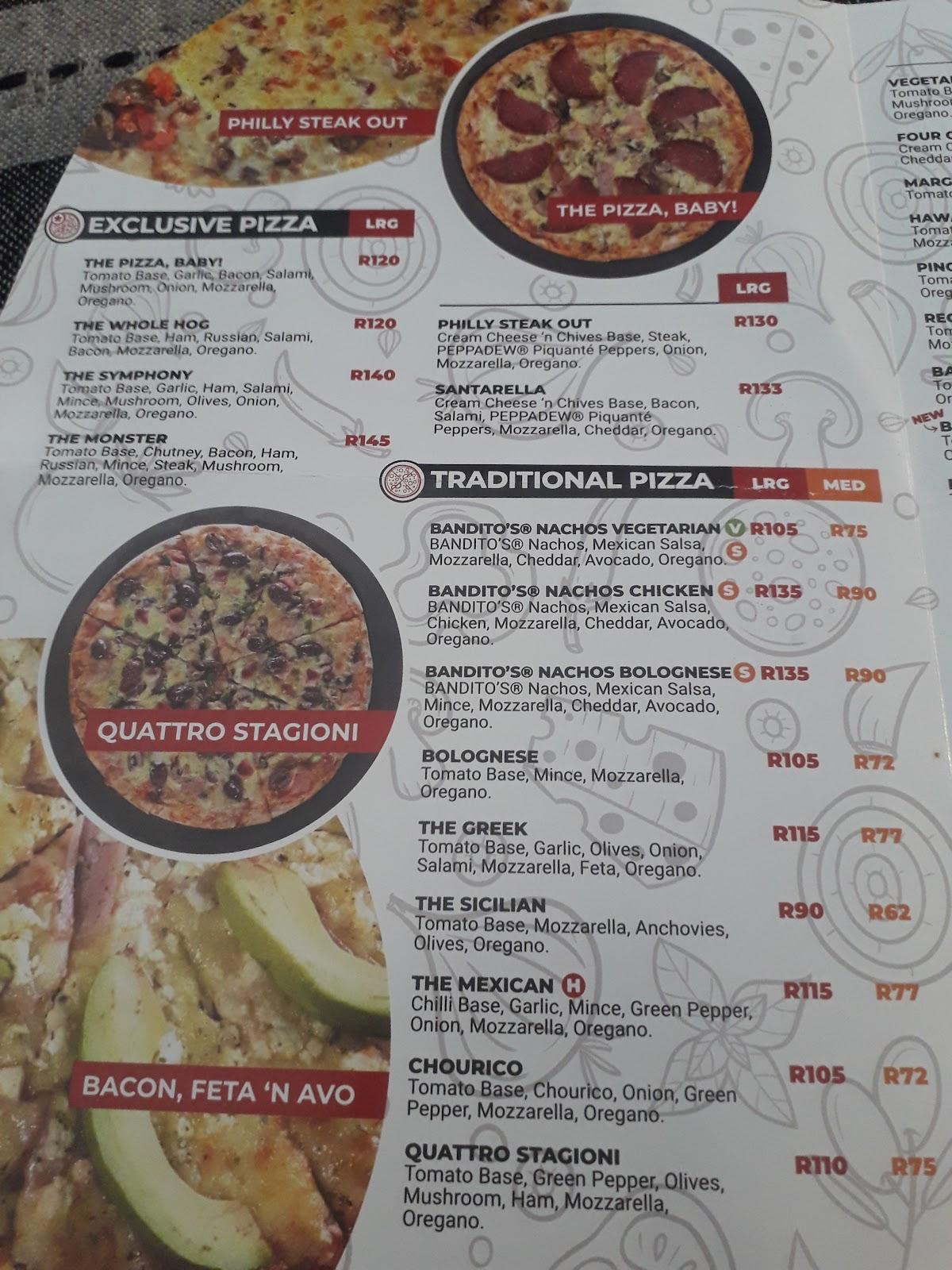 Menu at Pizza Baby! Brackendowns pizzeria, New Redruth
