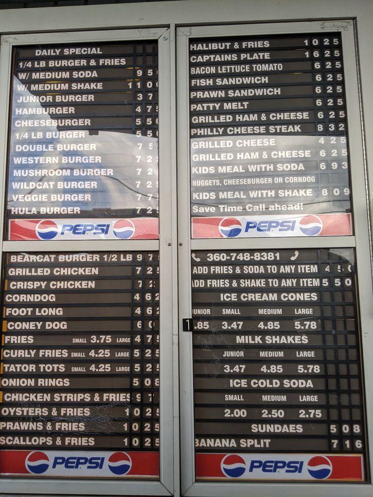 Menu at Dairy Dan DriveIn desserts, Chehalis