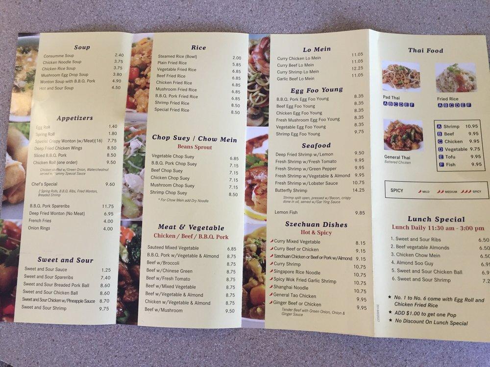 Menu au Yummy House restaurant, Innisfil