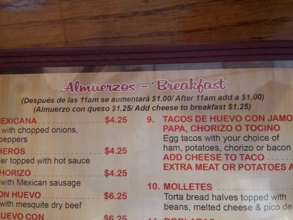 Menu at Las Locas Fajitas restaurant, Houston, Bingle Rd