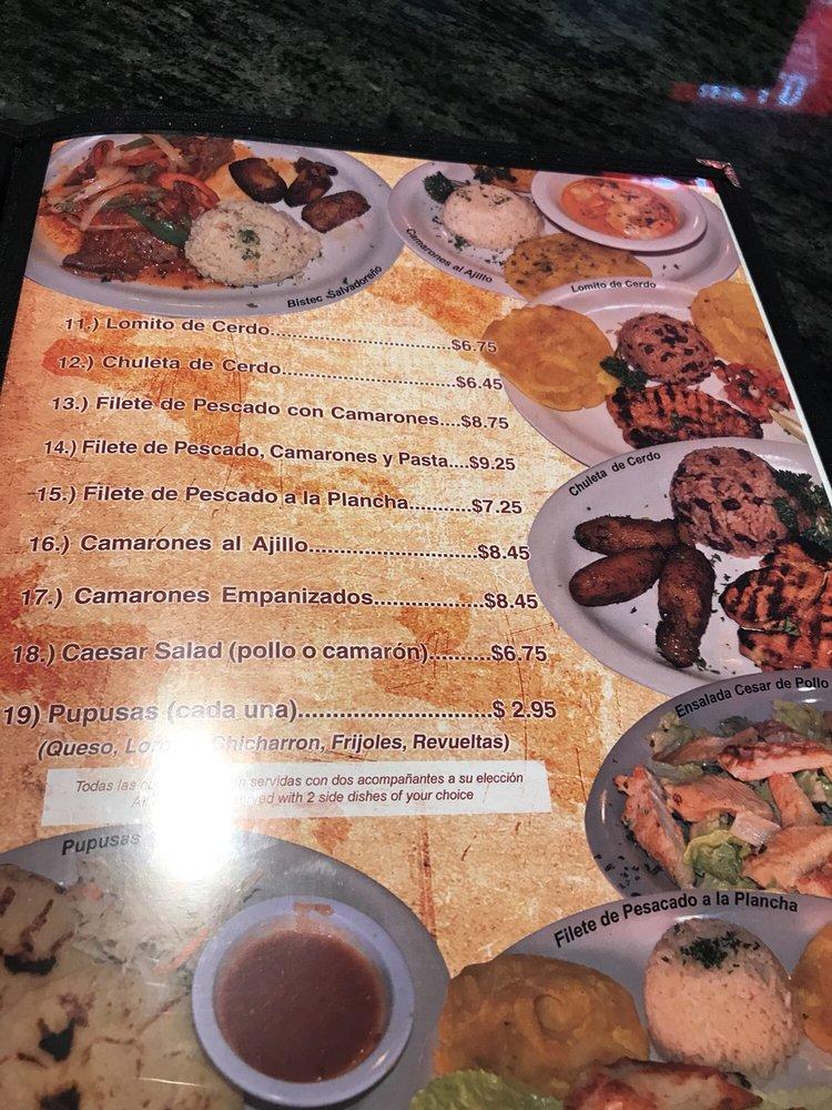 Menu at El Centroamericano Restaurant y Liquor Bar, Miami, 155 SW 107th Ave