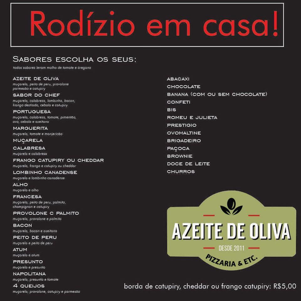 Menu at Azeite de Oliva Pizzaria & Etc, Rio das Ostras